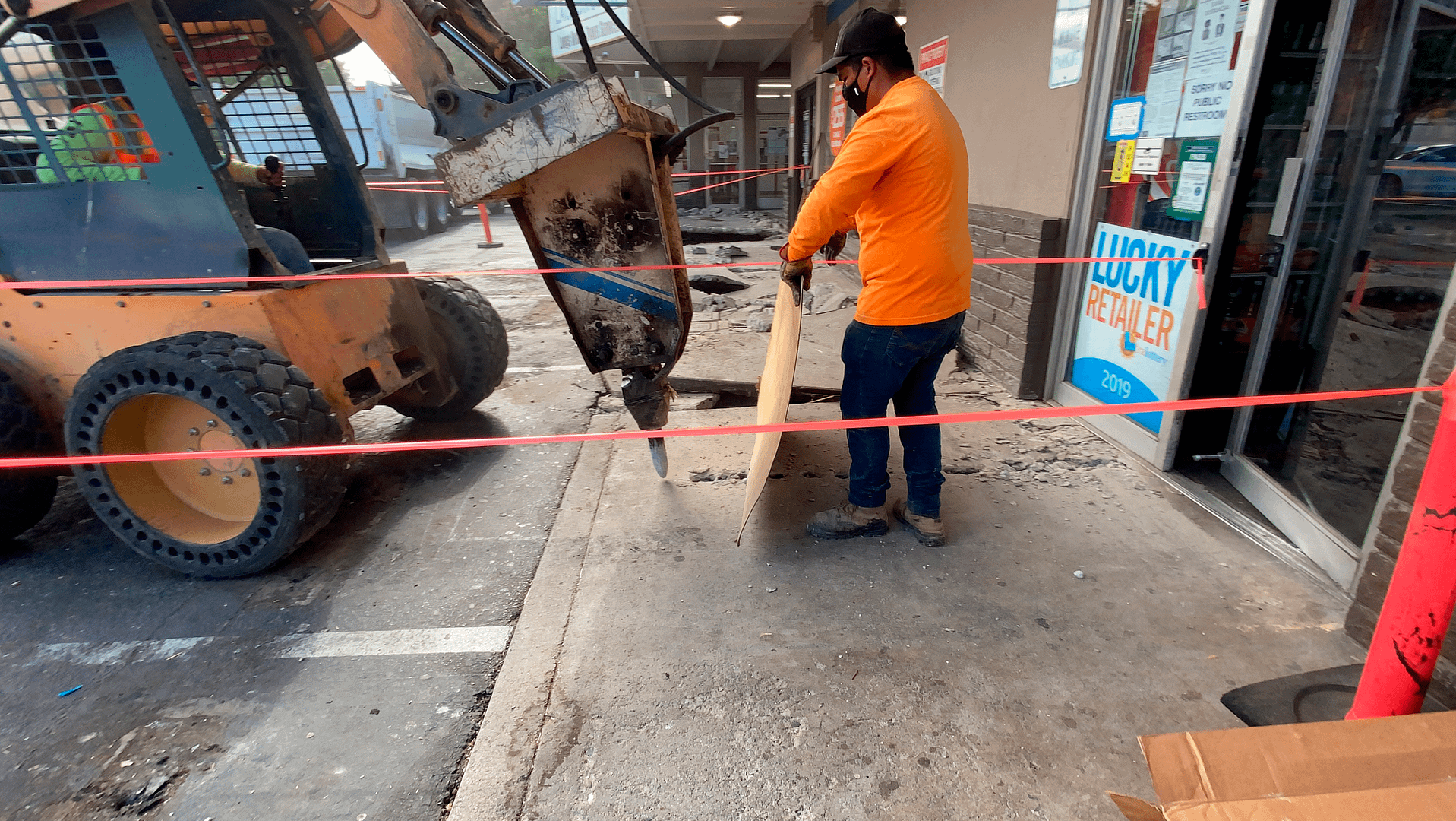 concrete sidewalk demolition